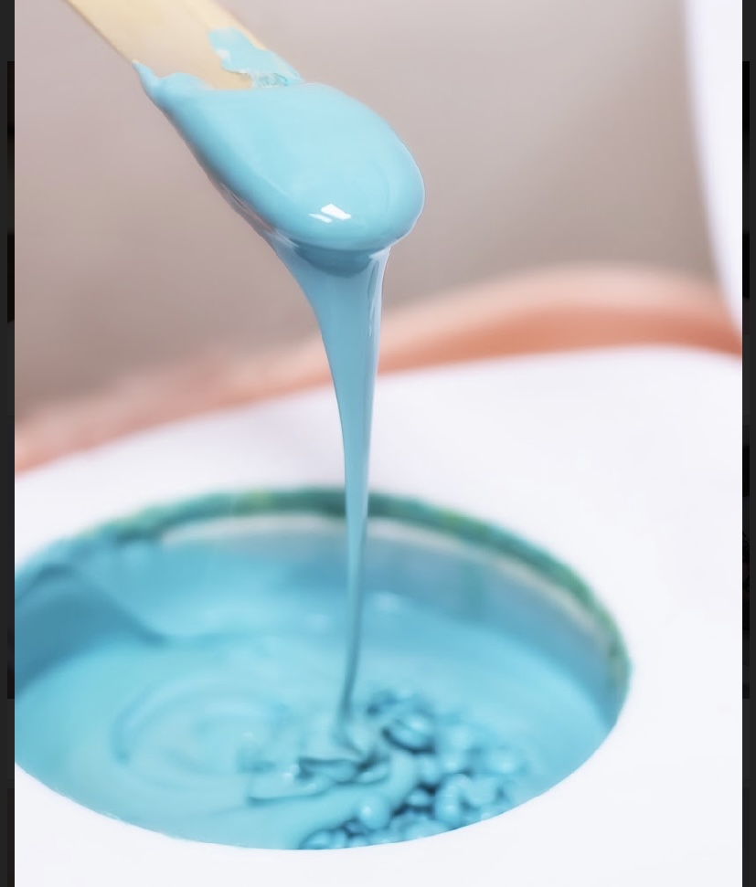 Blue wax for hair removal